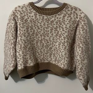 Girls leopard sweater